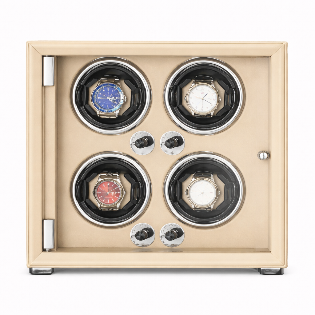 REMONTOIR 4 MONTRES - CUIR BEIGE