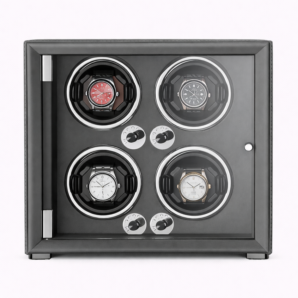 REMONTOIR 4 MONTRES - CUIR GRIS