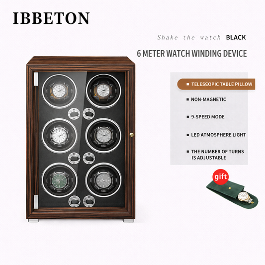 REMONTOIR 6 MONTRES - BOIS / NOIR